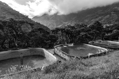 Scenic view of land against sky