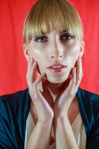 Close-up portrait of young woman