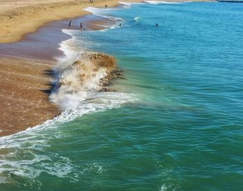 High angle view of sea