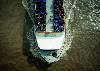 Close-up of boat in water