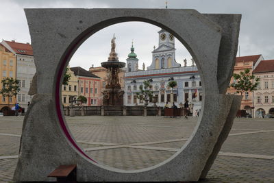 Buildings in town square