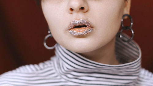  woman lips, makeup