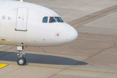 View of airplane on runway