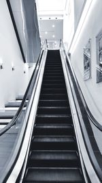 Low angle view of escalator