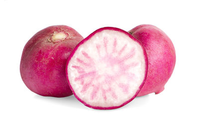 Close-up of apple against white background