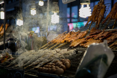 Close-up of food for sale in market