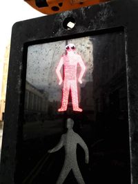 Close-up of road sign