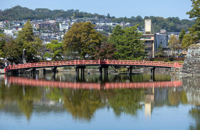 Bridge over river in city