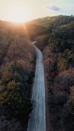 Scenic view of landscape against sky during sunset