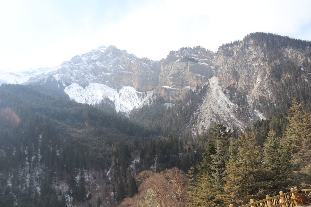 SCENIC VIEW OF MOUNTAINS AGAINST SKY DURING WINTER