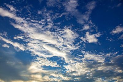 Low angle view of clouds in sky