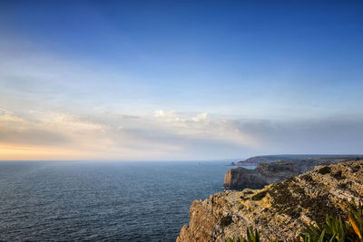 View of calm blue sea against the sky