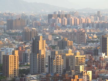 Aerial view of buildings in city