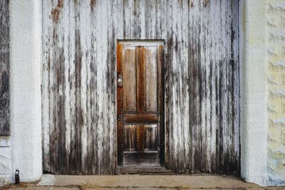 Close-up of wooden door