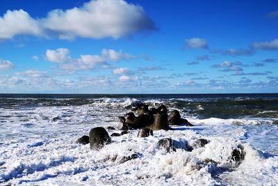 Scenic view of sea against sky