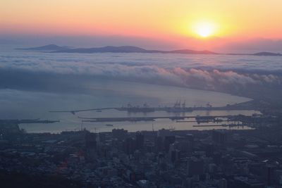 Cityscape at sunset