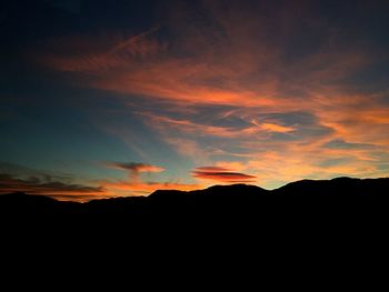 Silhouette of sky at sunset