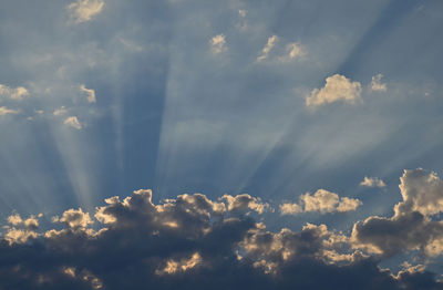 Low angle view of cloudy sky