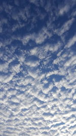 Low angle view of clouds in sky