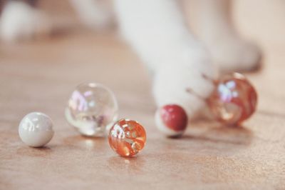 Marbles on floor