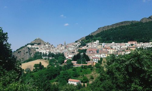 View of town against sky