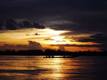 Scenic view of sea during sunset