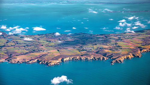 Aerial view of bay