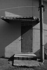 View of cat on building wall
