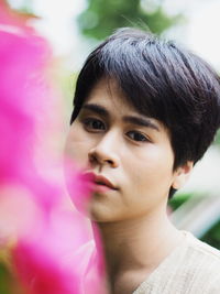 Close-up portrait of boy