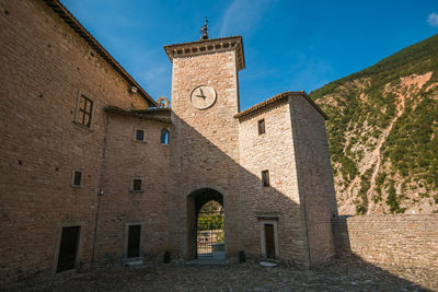 The brancaleoni castle in the center of piobbico