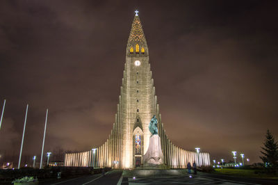 Illuminated city at night