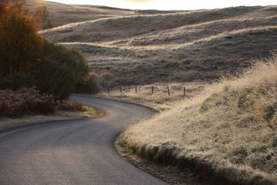 Country road along landscape