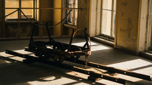 Interior of abandoned building