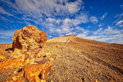 Colourful rock formations near coober pedy 