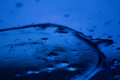 Close-up of raindrops on glass