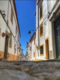 Low angle view of houses against sky