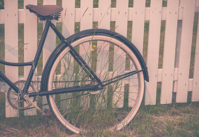 Close-up of bicycle wheel