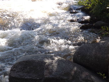 River flowing through rocks