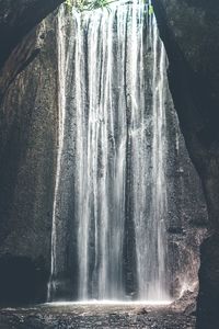 Low angle view of waterfall