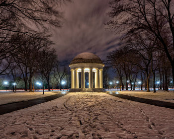 View of historical building at night