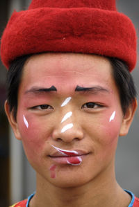 Close-up portrait of mid adult man