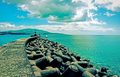 Scenic view of sea against sky