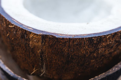 High angle view of ice cream in container