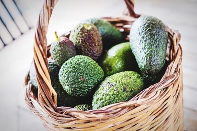 Close-up of fruits in basket