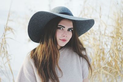 Close-up portrait of young woman