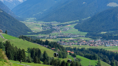 Aerial view of agricultural landscape