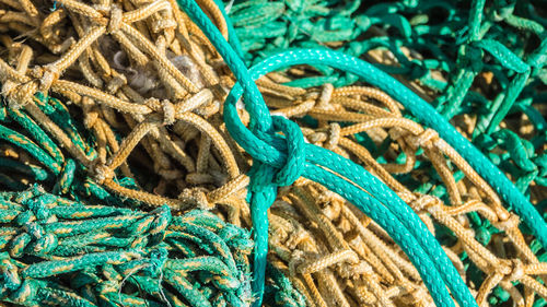 Full frame shot of fishing net