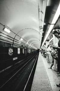 Train at railroad station