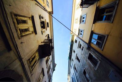 Low angle view of residential buildings against sky