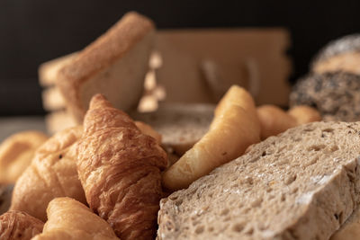 Close-up of bread on table